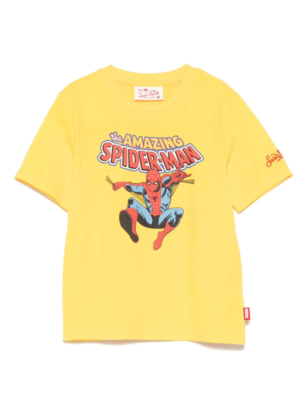 MC2 Saint Barth Kids x Marvel Spider Man Tシャツ - イエロー MC2 Saint Barth Kids x Marvel Spider Man Tシャツ - イエロー