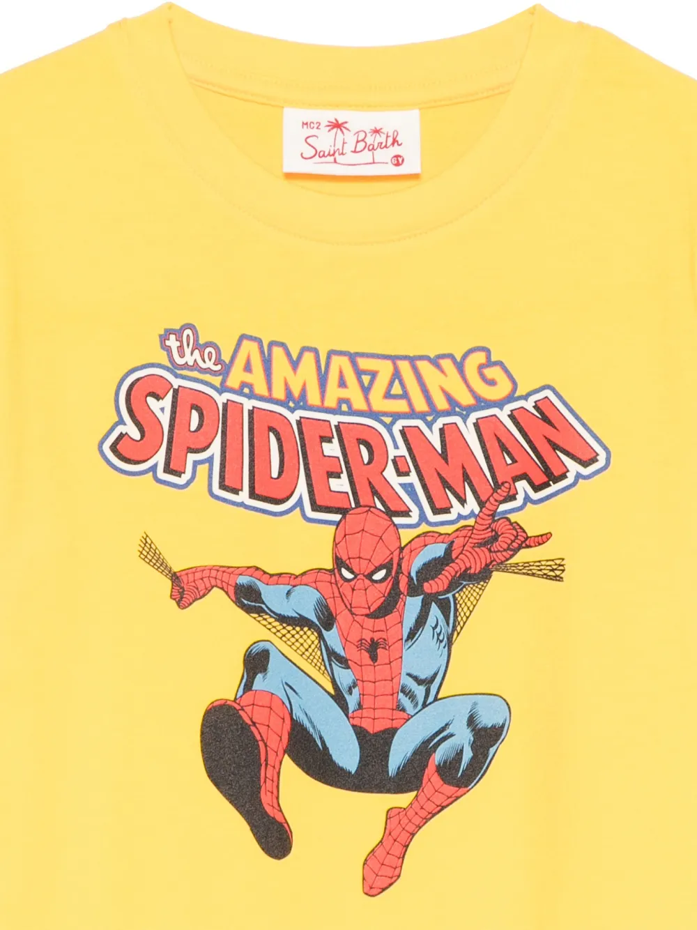MC2 Saint Barth Kids x Marvel Spider Man T-shirt Geel