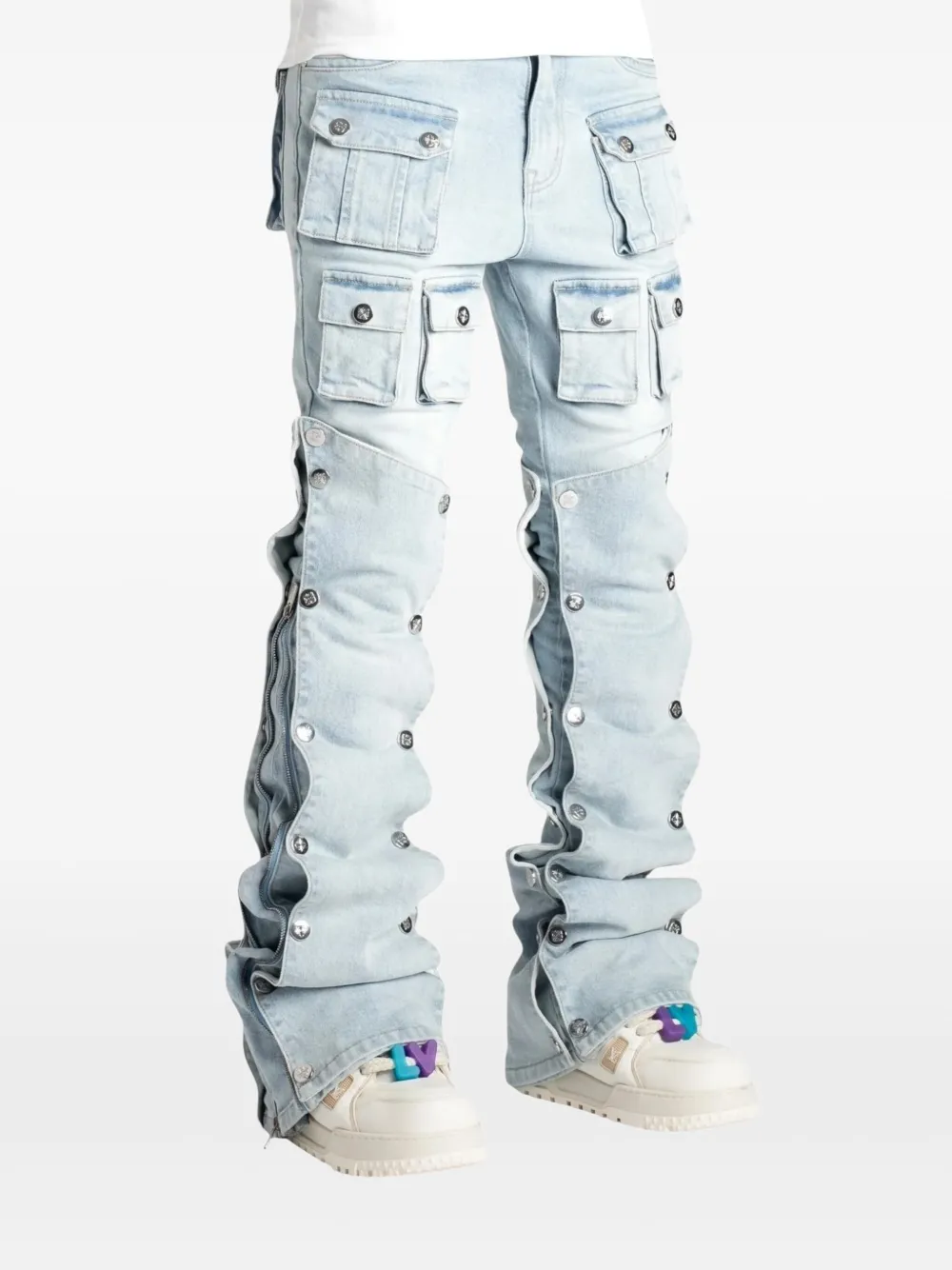 GUAPI Jeans met zakdetail Blauw