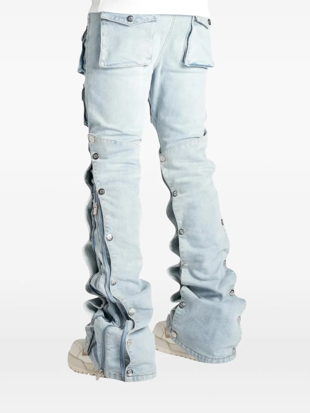 GUAPI Jeans met zakdetail Blauw
