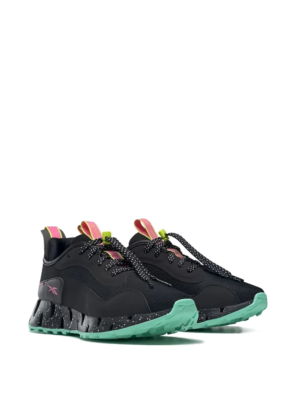 Reebok Zig Dynamica Adventure "black/true Pink" Sneakers In Black