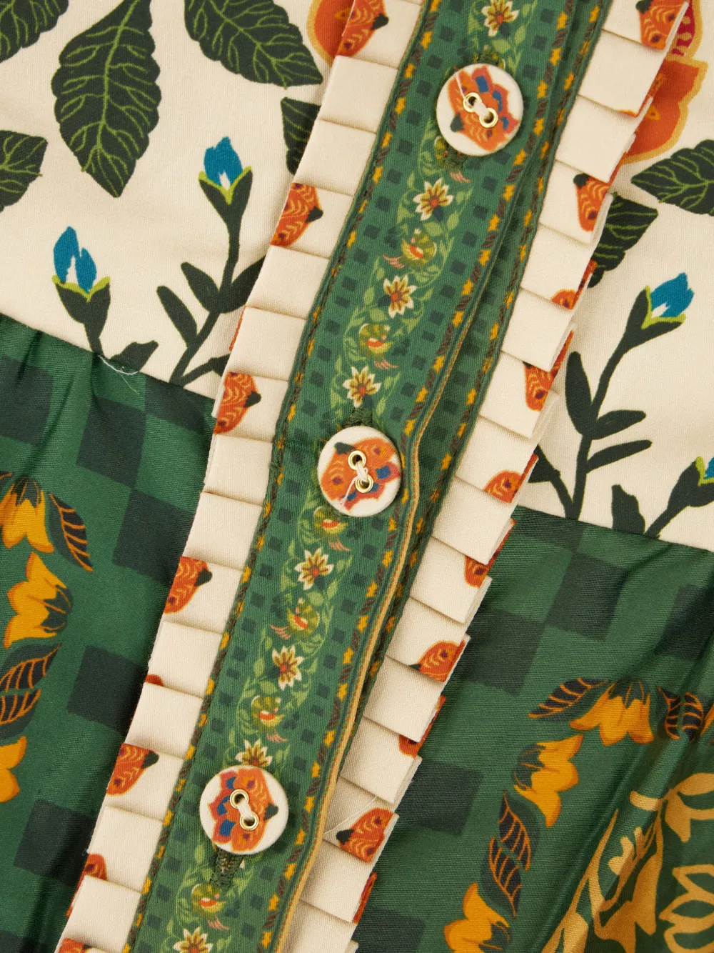 FARM Rio Maxi-jurk met bloemenprint Groen