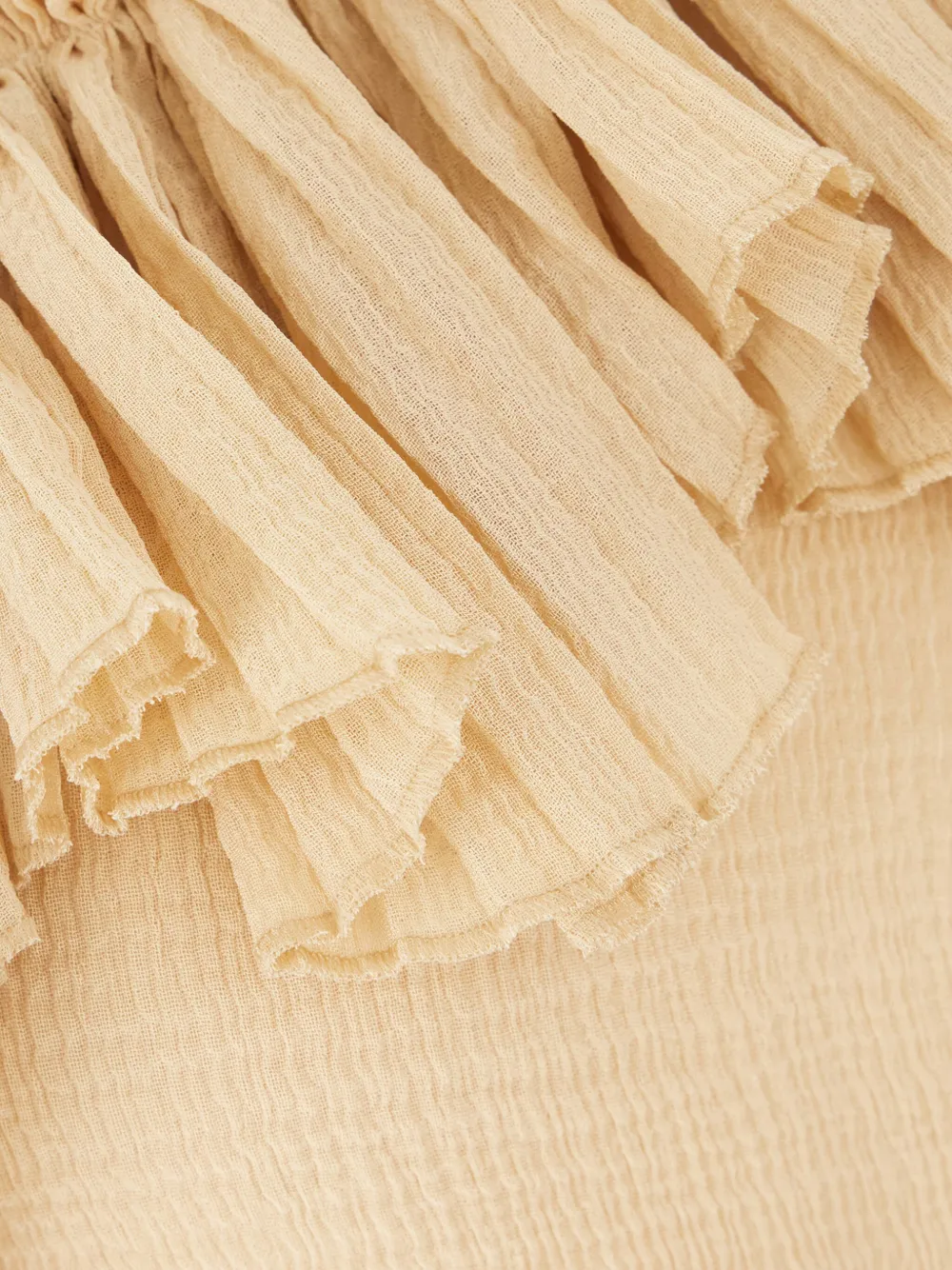 Saint Laurent Asymmetrische jurk Beige