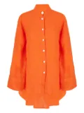 Malo mandarin-collar long-sleeve shirt - Orange