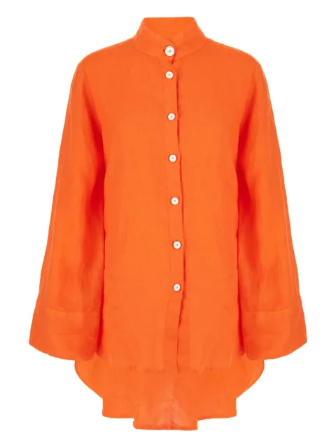 Malo Blouse met ronde opstaande kraag