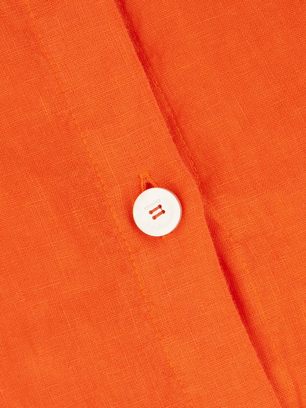 Malo Blouse met ronde opstaande kraag Oranje