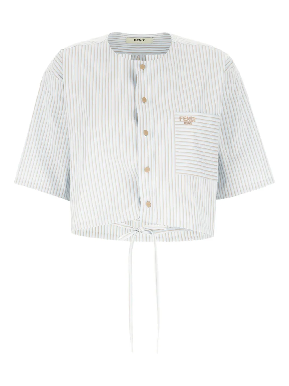 FENDI camisa con rayas estampadas | azul | Image 1