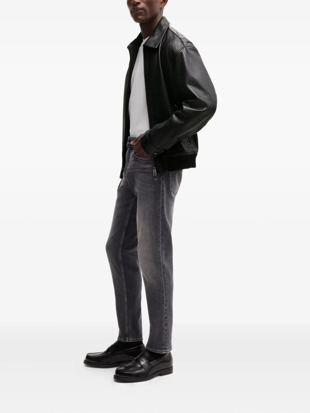 BOSS leather bomber jacket | Bomber Jackets | Image 2
