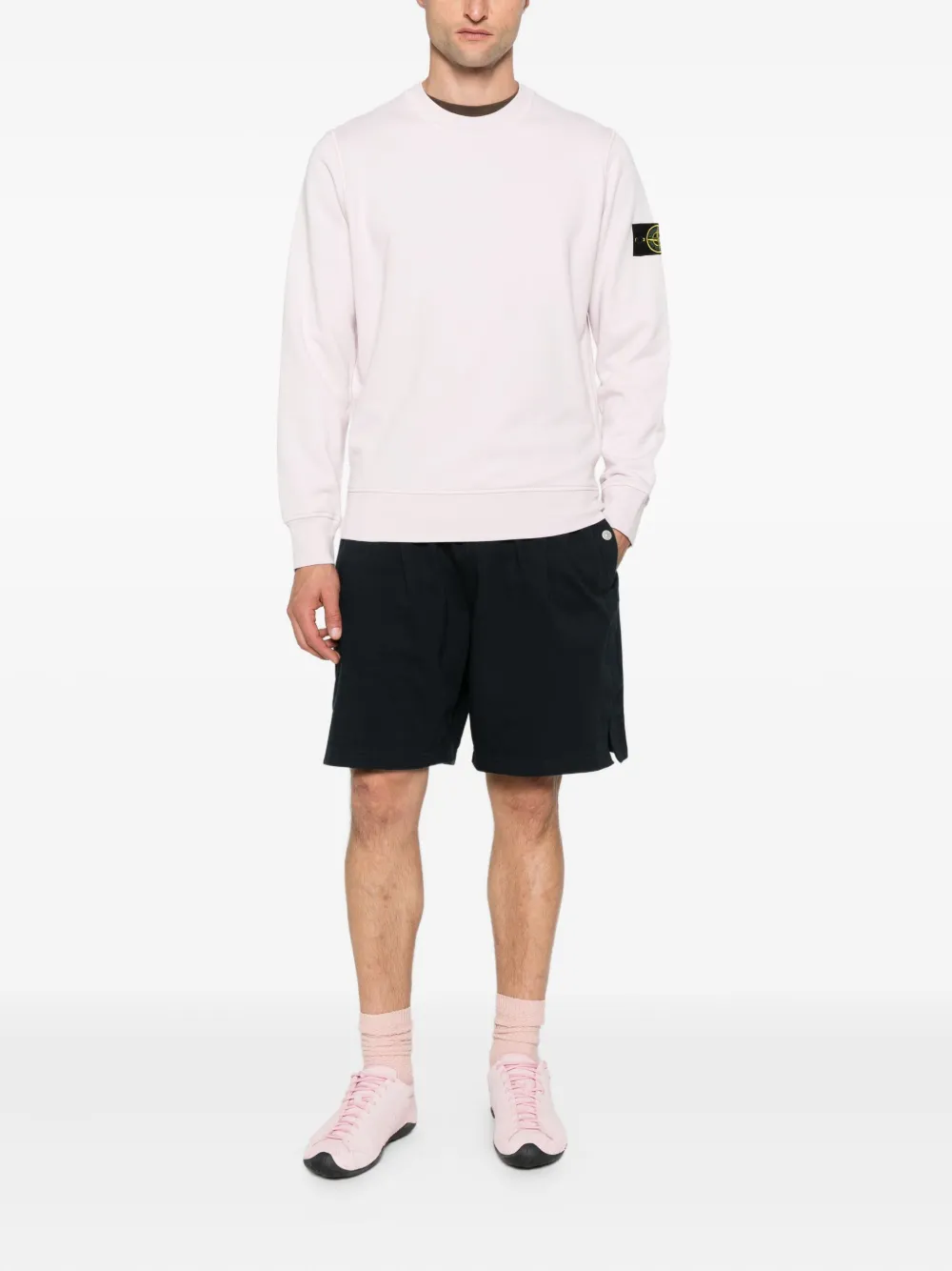 Stone Island Compass-badge sweatshirt Roze