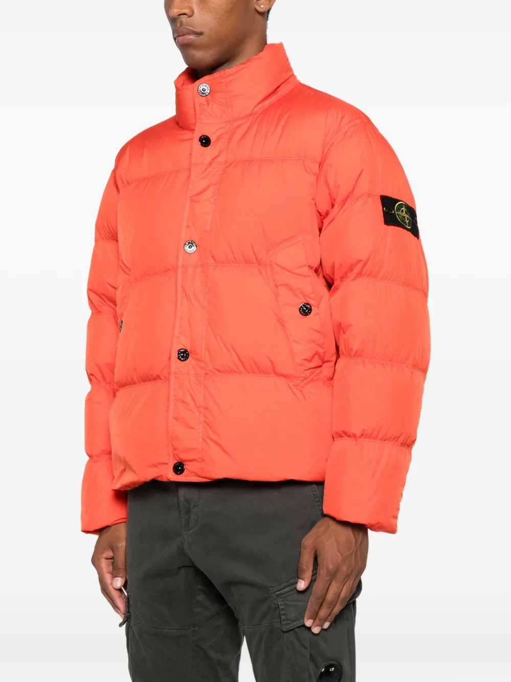 Stone Island padded bomber jacket Oranje