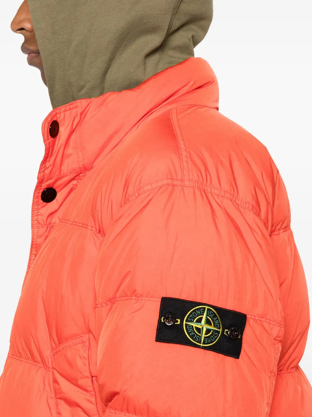 Stone Island padded bomber jacket Oranje