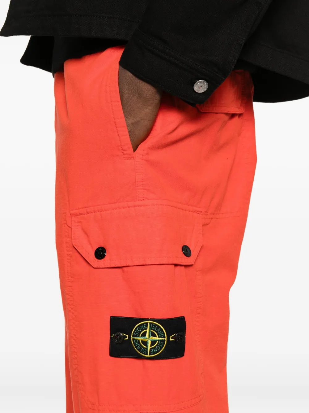 Stone Island Cargo broek met Compass-logopatch Oranje