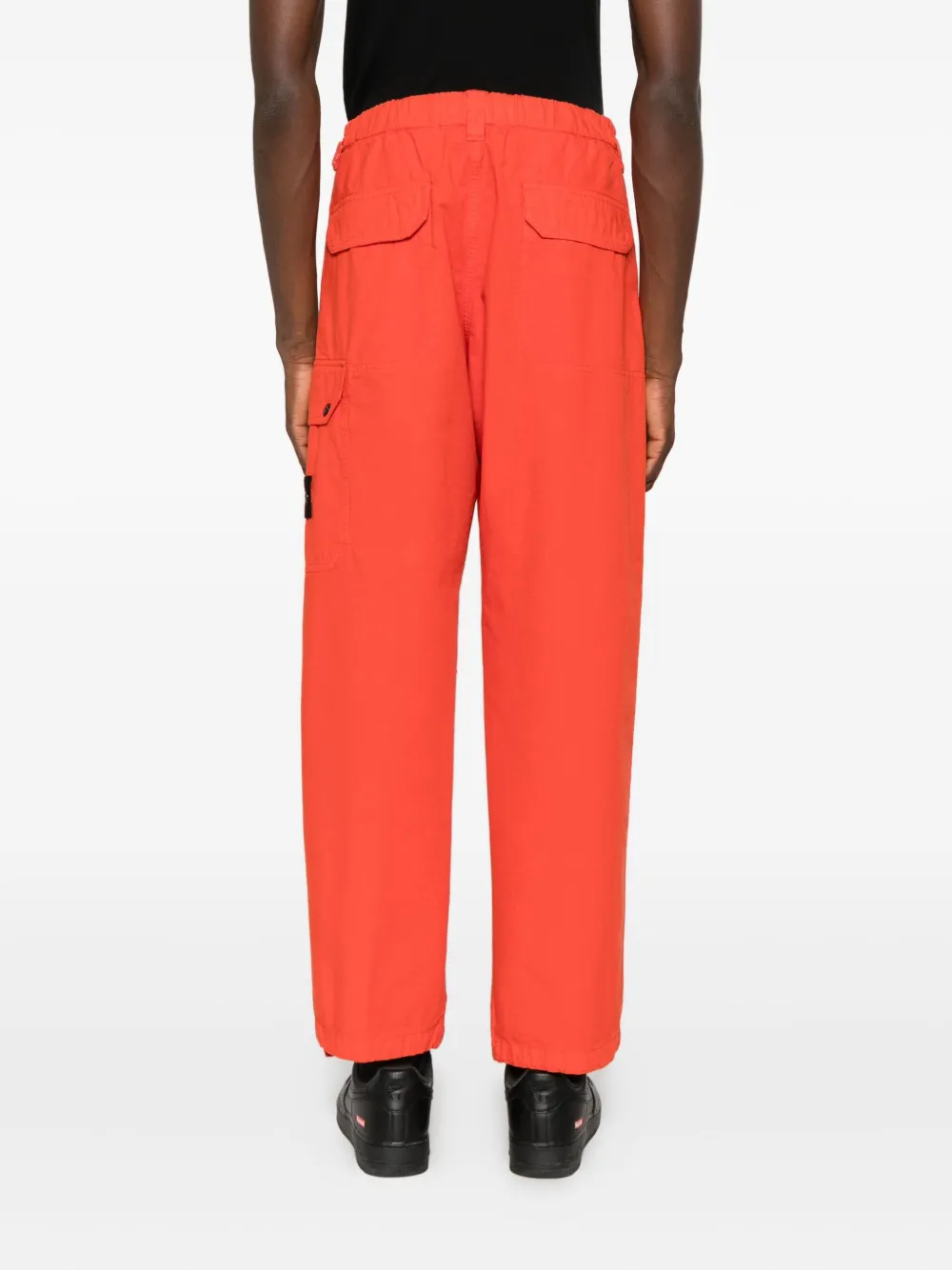 Stone Island Cargo broek met Compass-logopatch Oranje