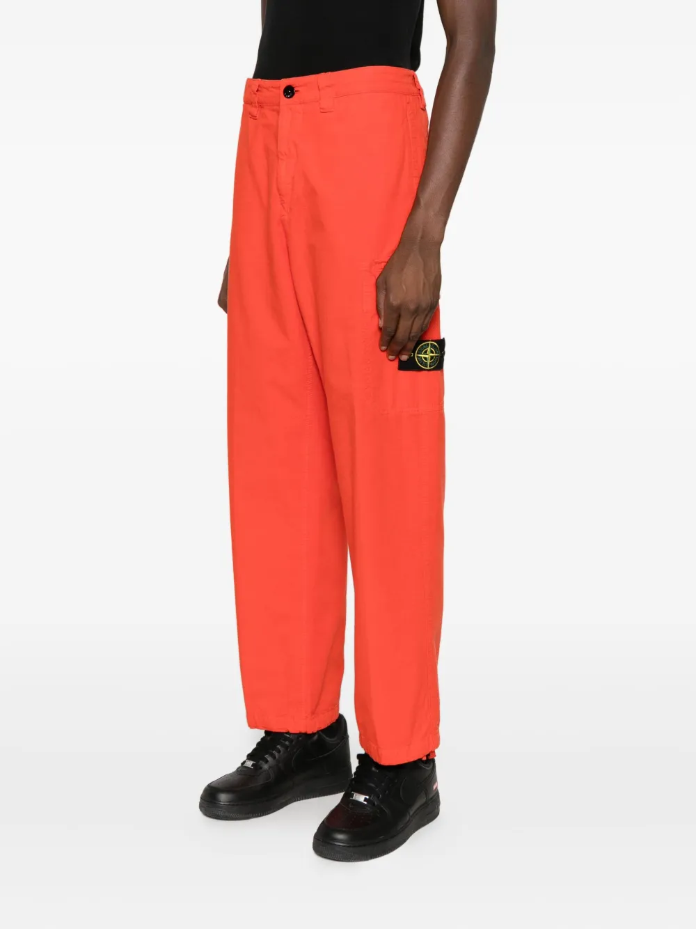 Stone Island Cargo broek met Compass-logopatch Oranje
