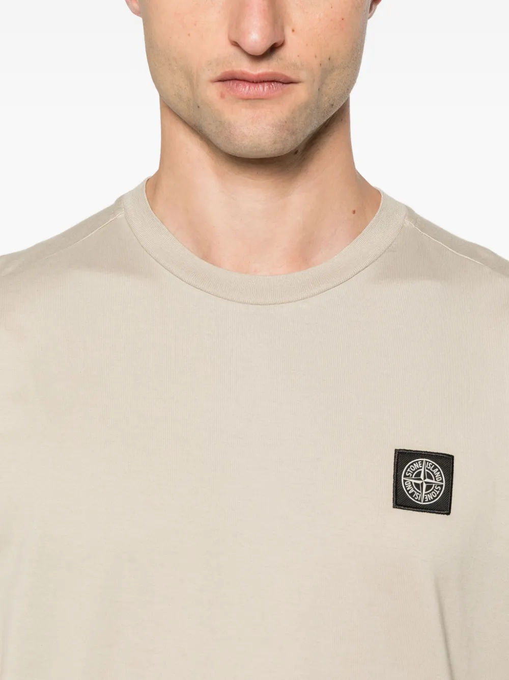 Stone Island Compass-patch T-shirt Beige
