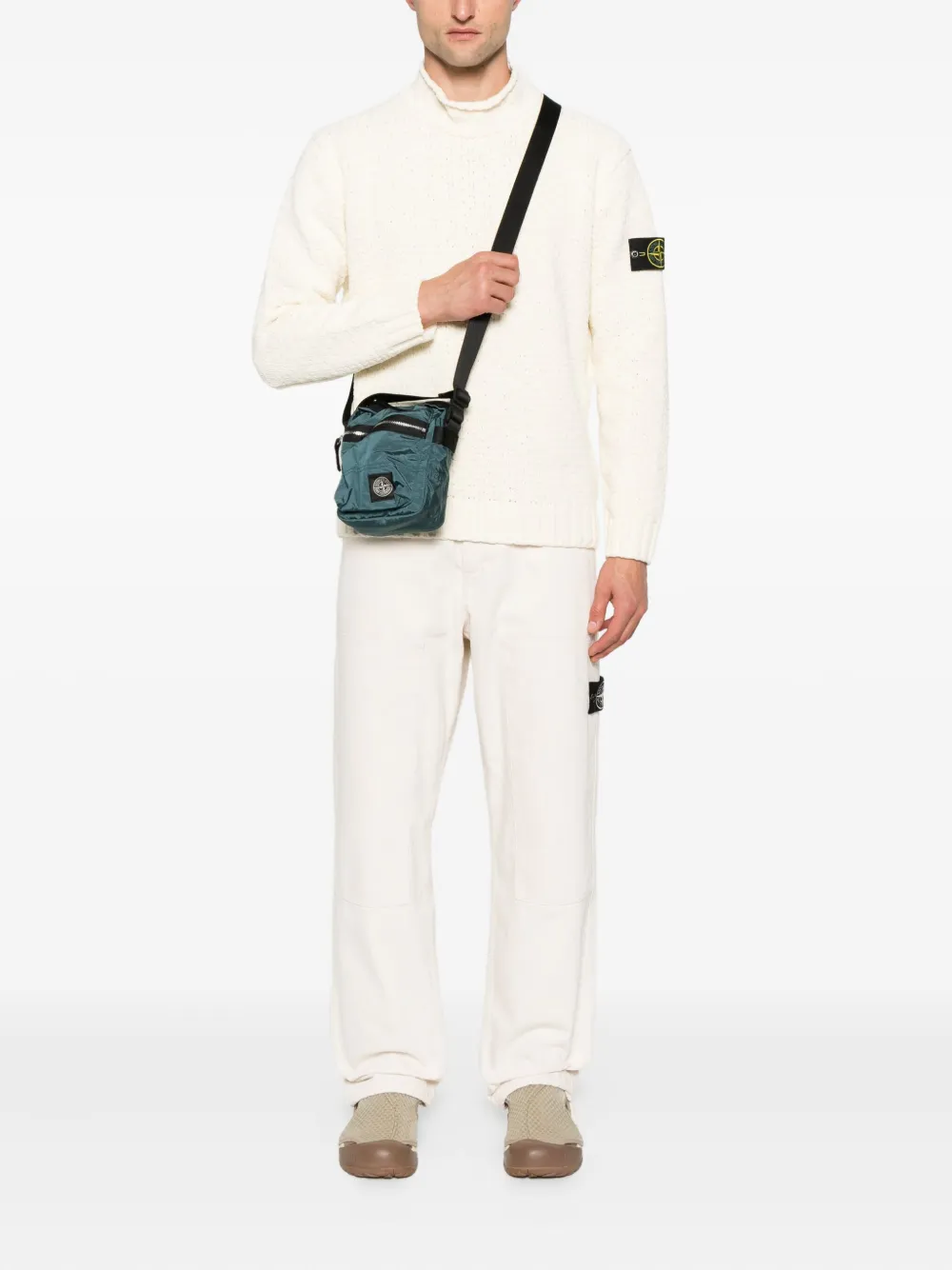Stone Island Compass-badge sweater Wit