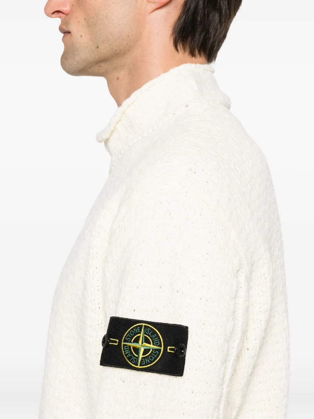 Stone Island Compass-badge sweater Wit