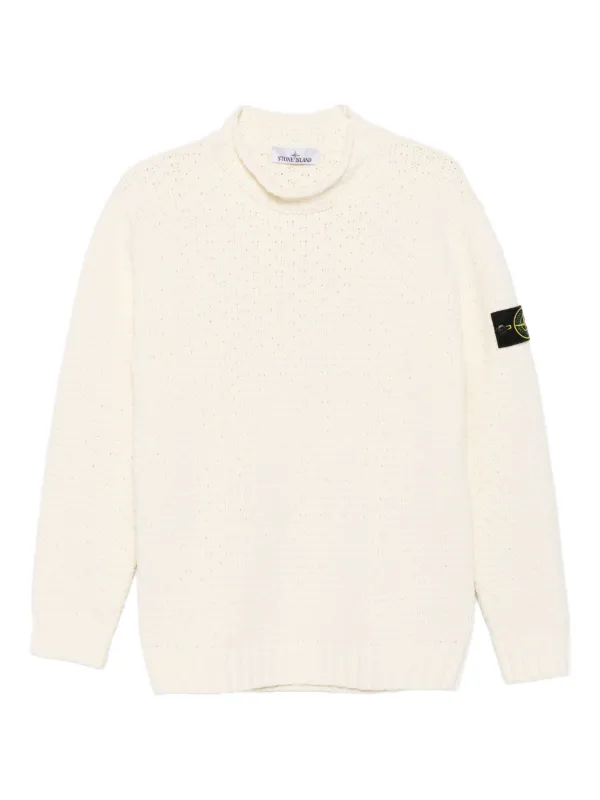 Stone Island コンパスバッジ セーター | ホワイト | FARFETCH JP