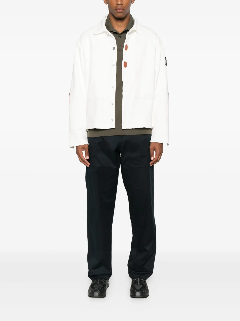 Stone Island Compass-badge jacket Beige