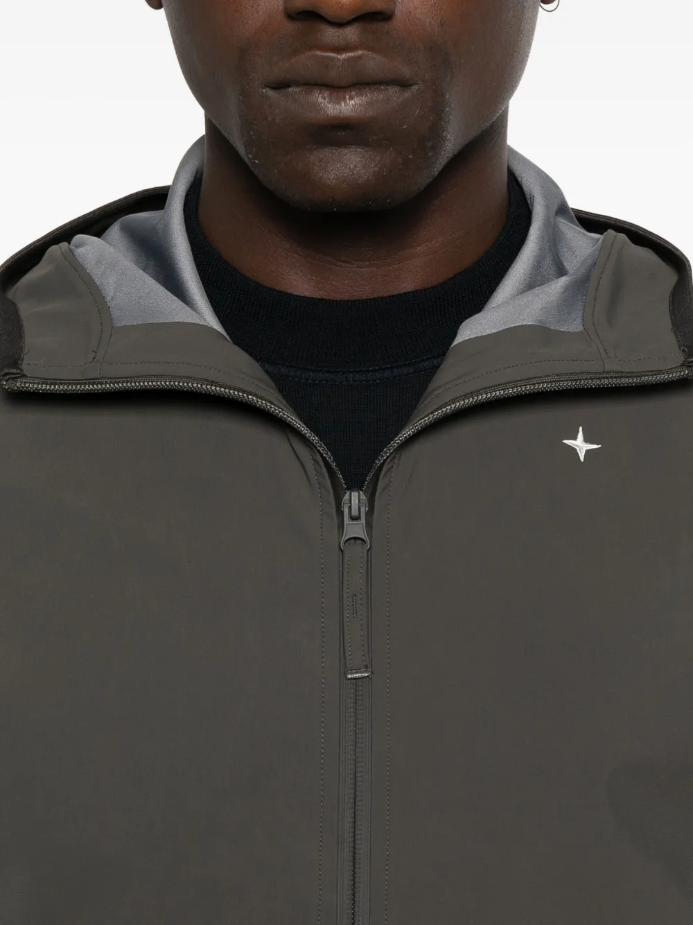 Stone Island Jack met capuchon Grijs