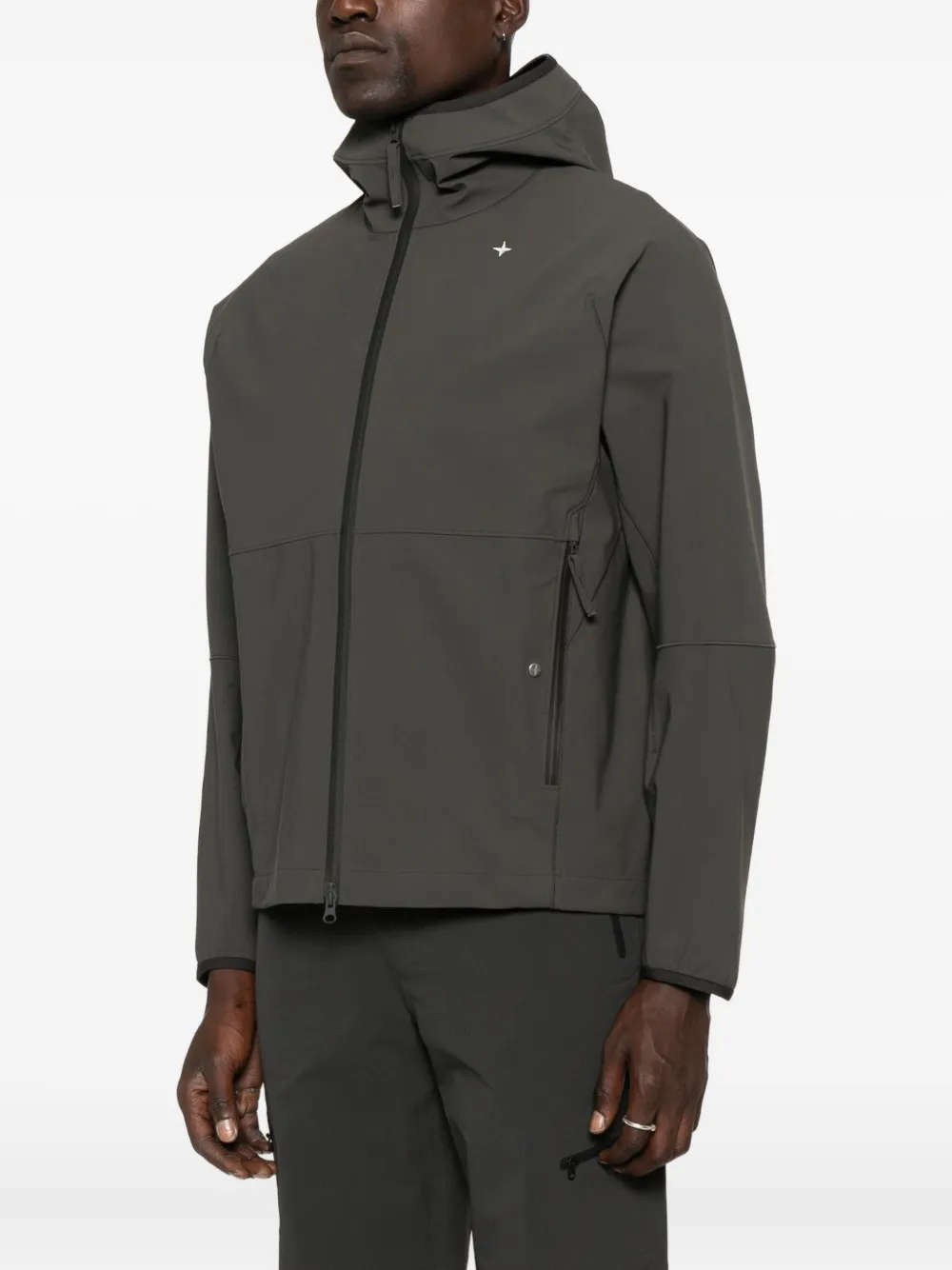 Stone Island Jack met capuchon Grijs