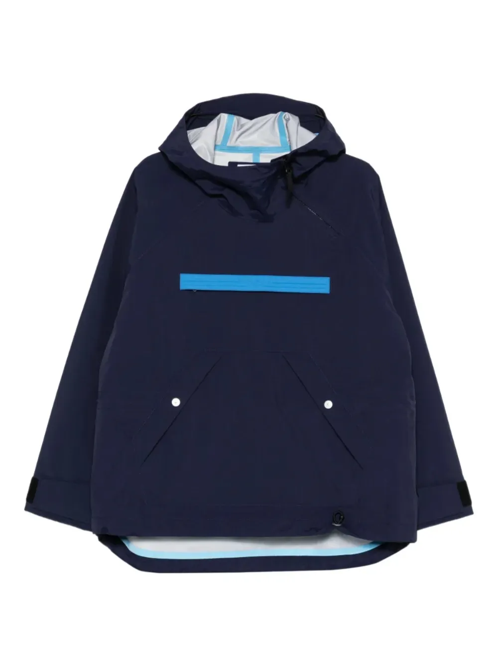 Stone Island Marina jack met capuchon en vlakken Blauw