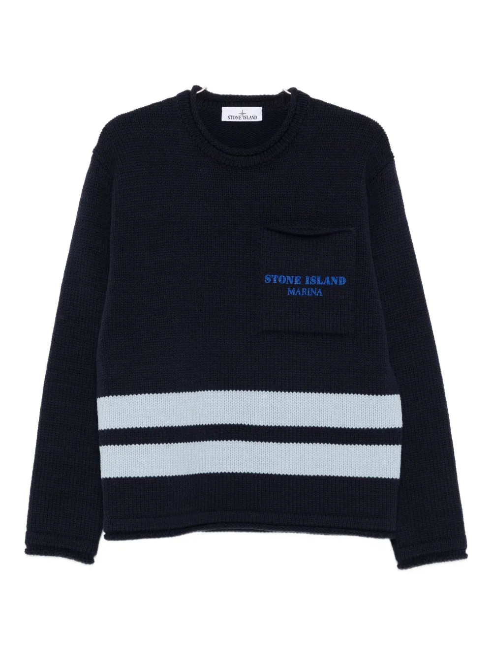 Stone Island logo-print sweater Blauw