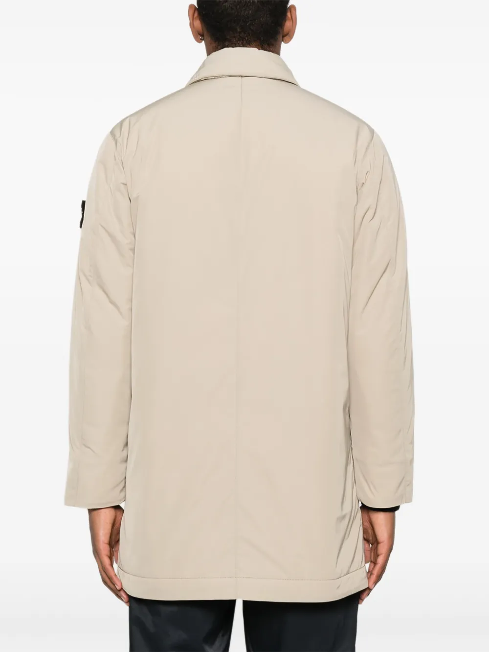 Stone Island patch-pocket coat Beige