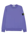 Stone Island badge cotton sweatshirt - Purple
