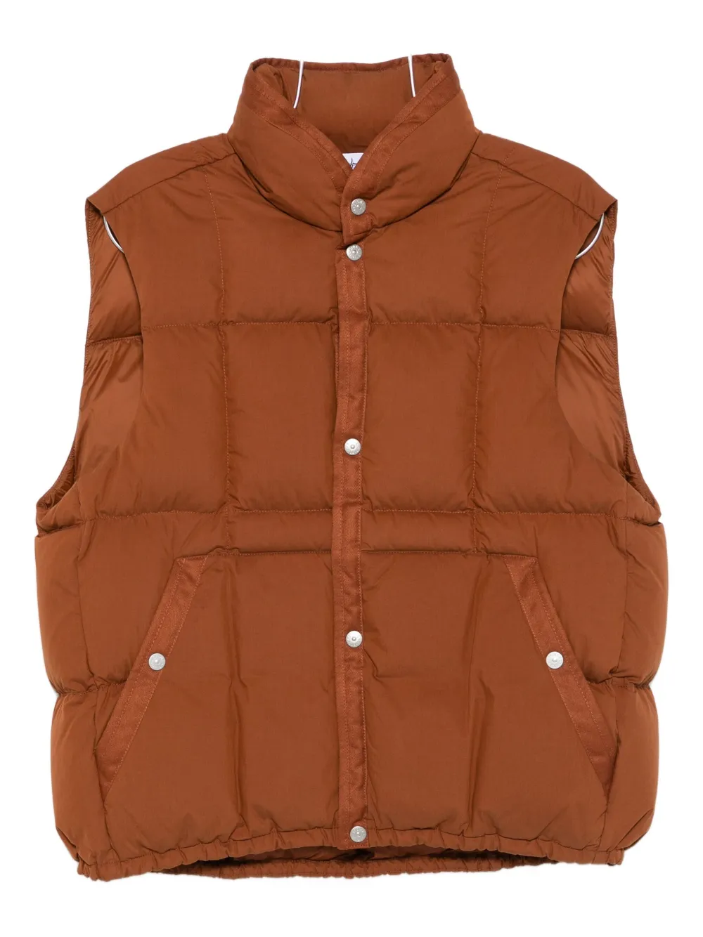Stone Island Marina Quilted Padded Cotton-blend Down Gilet In Brown