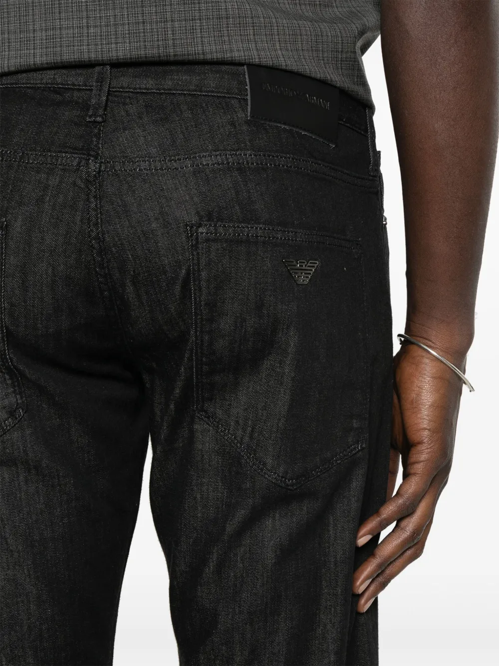 Emporio Armani Jeans met logopatch Zwart