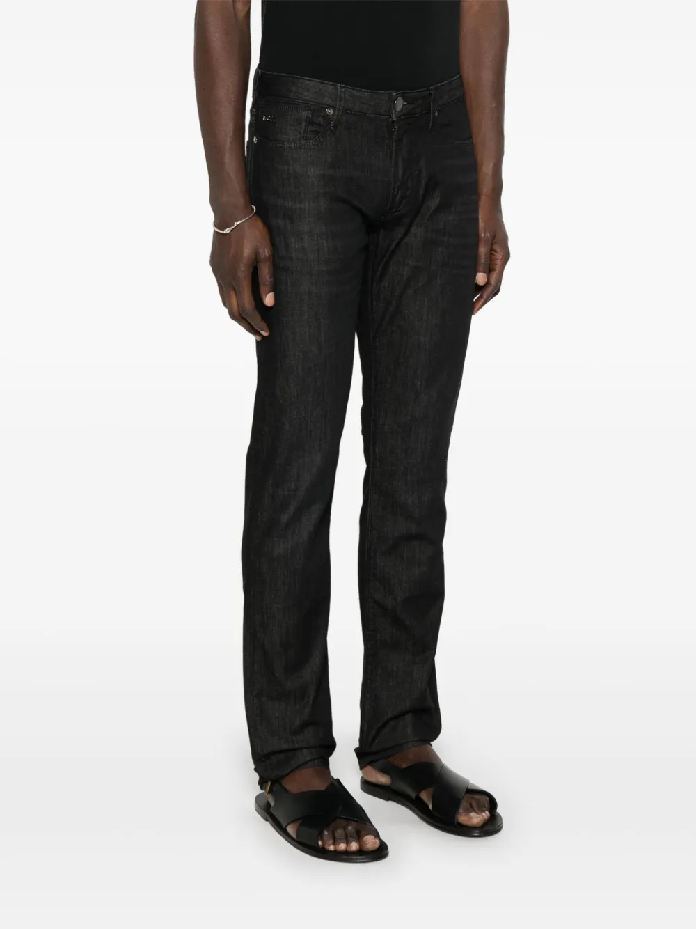 Emporio Armani Jeans met logopatch Zwart