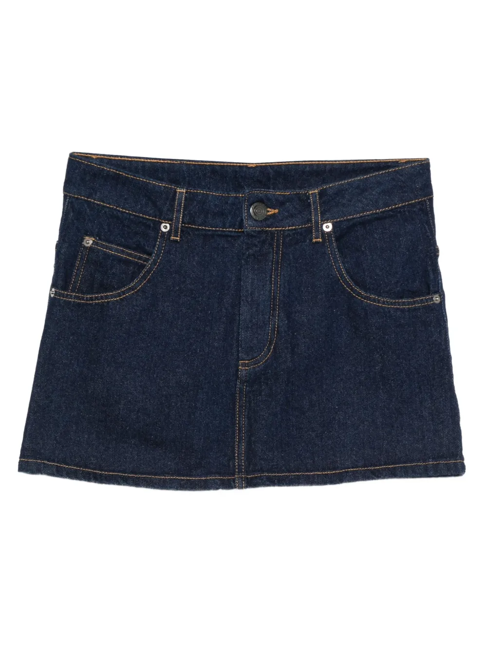 Charles Jeffrey Loverboy knit-pocket denim mini skirt Blauw