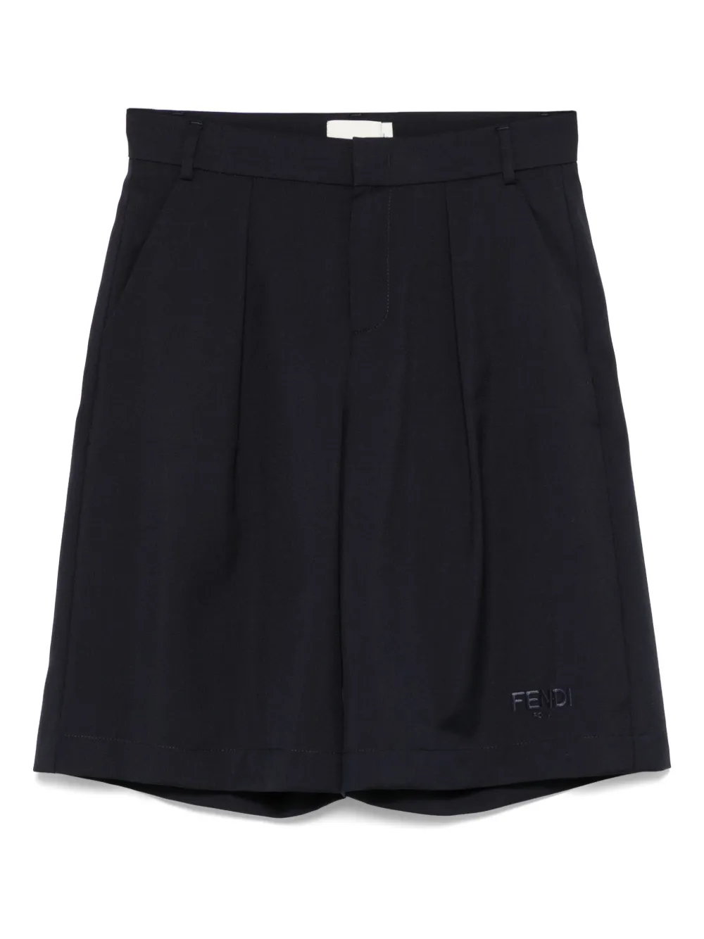 Fendi Kids Shorts met logopatch Blauw