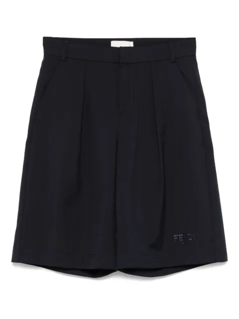 Fendi Kids logo-patch shorts