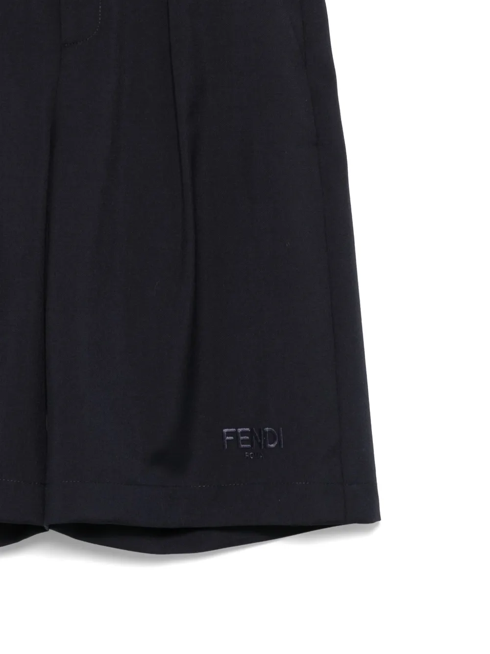 Fendi Kids Shorts met logopatch Blauw