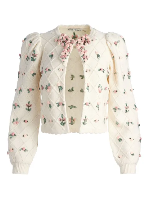 alice + olivia Kitty floral cardigan