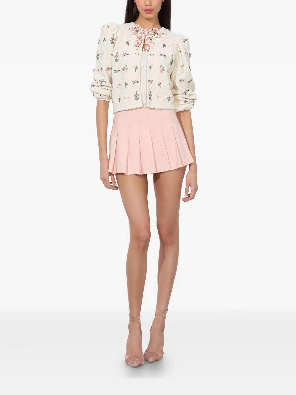 alice + olivia Kitty vest met bloemenprint Wit