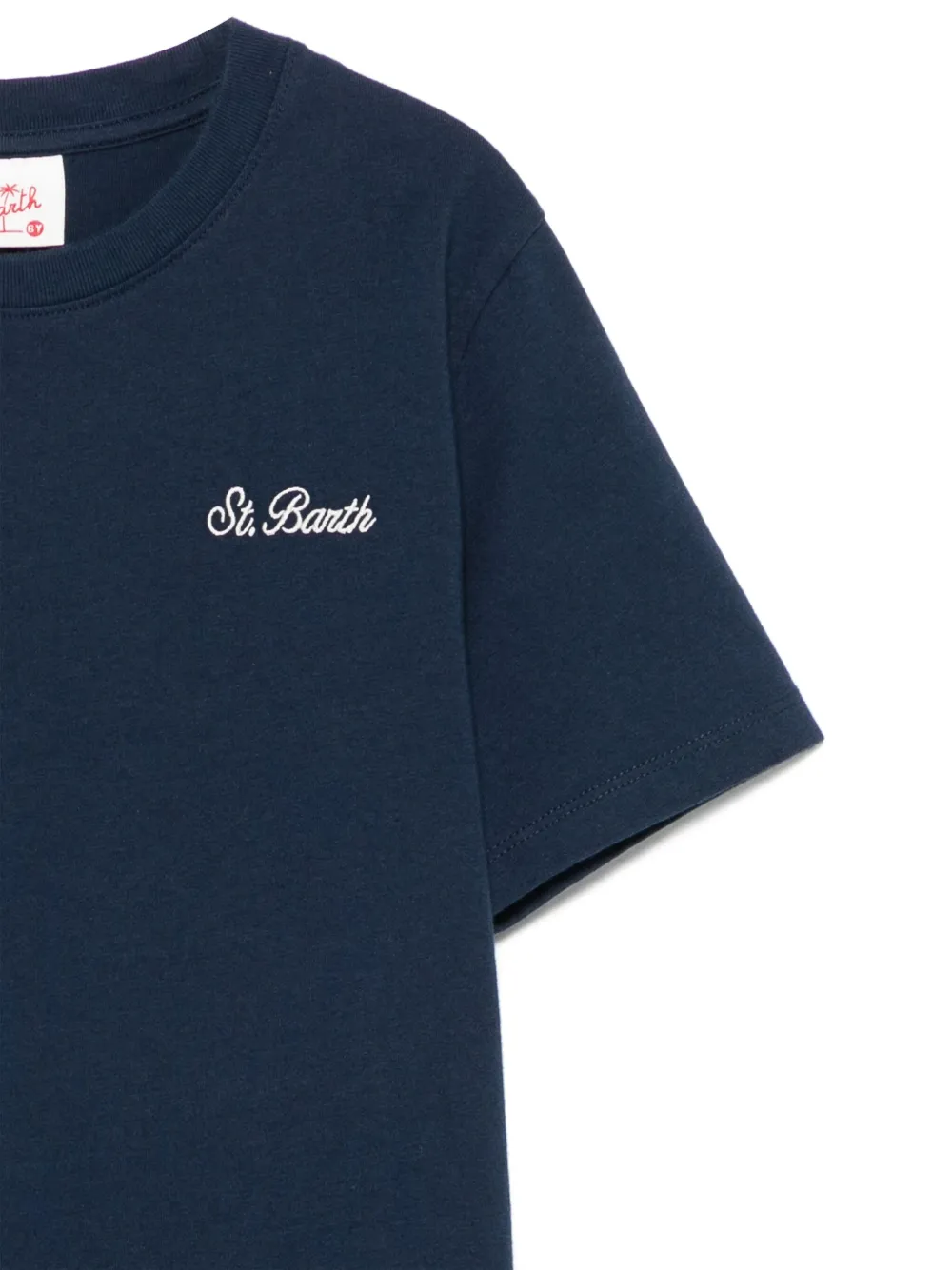 MC2 Saint Barth Kids T-shirt met geborduurd logo Blauw
