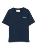 MC2 Saint Barth Kids logo-embroidered T-shirt - Blue