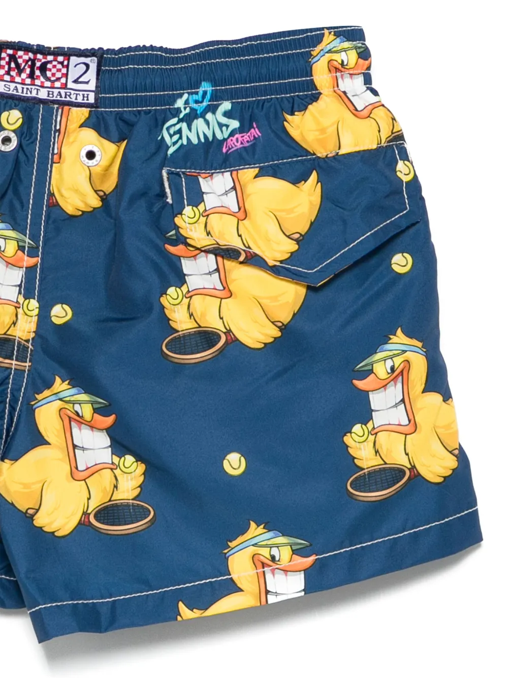 MC2 Saint Barth Kids x Cryptopuppets Jeans Lighting zwembroek Blauw