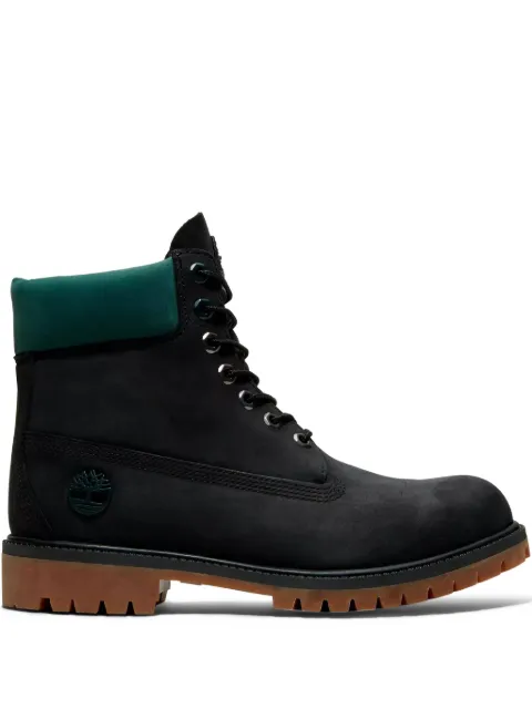 Timberland Premium 6-Inch "Black/Green" boots