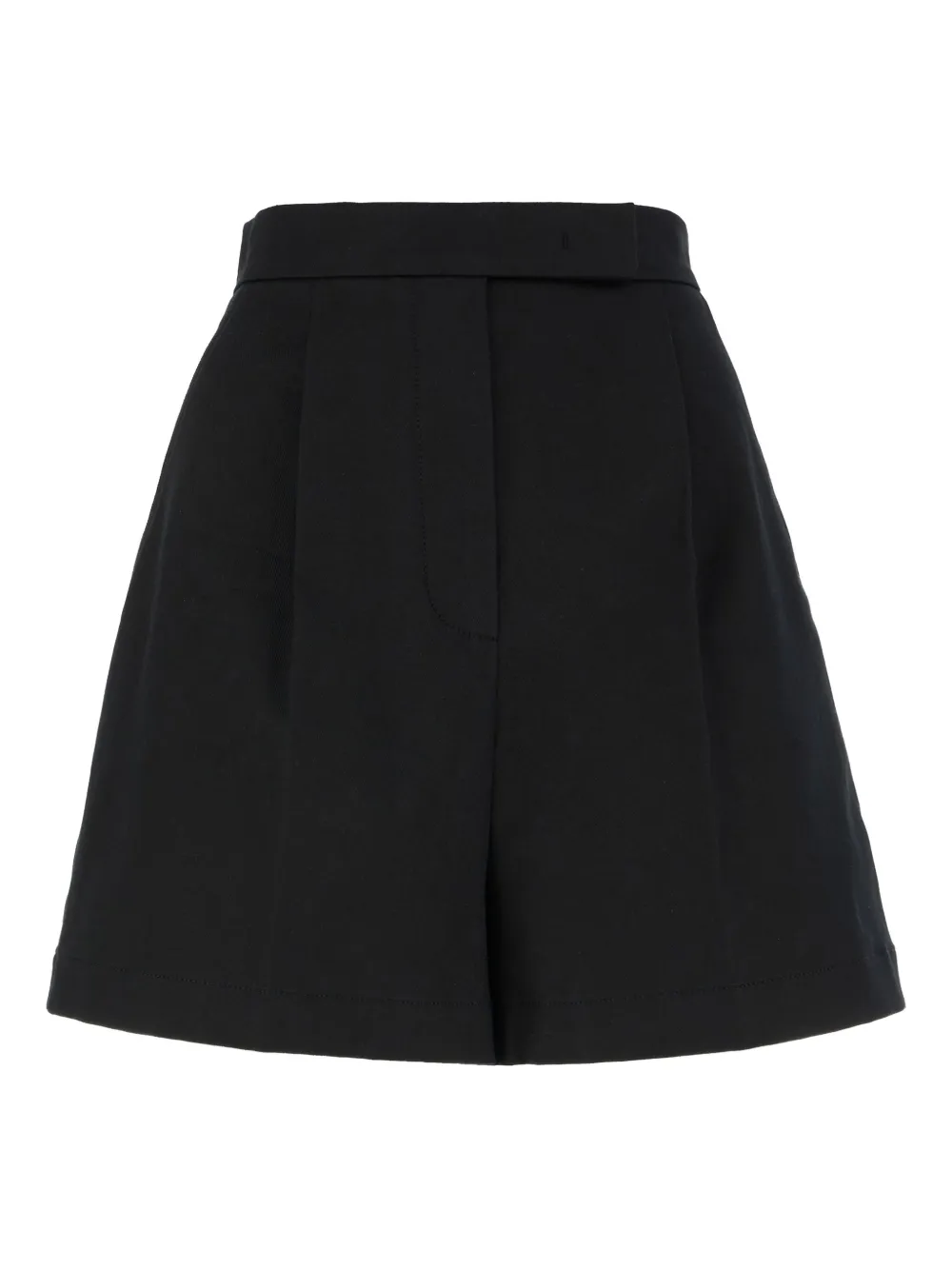 Max Mara Geplooide shorts met paspelzakken Zwart