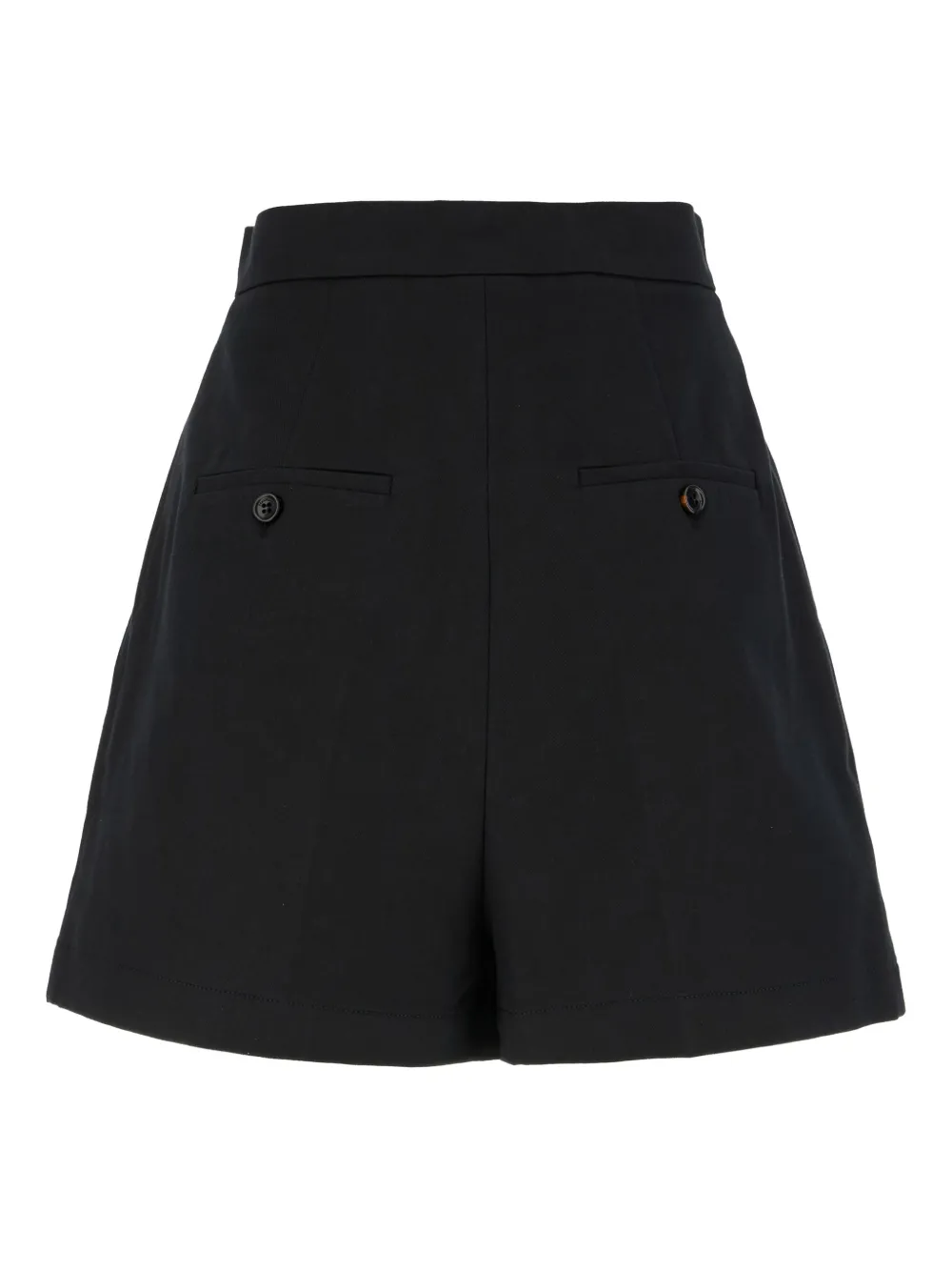 Max Mara pleated welt-pockets shorts - Zwart