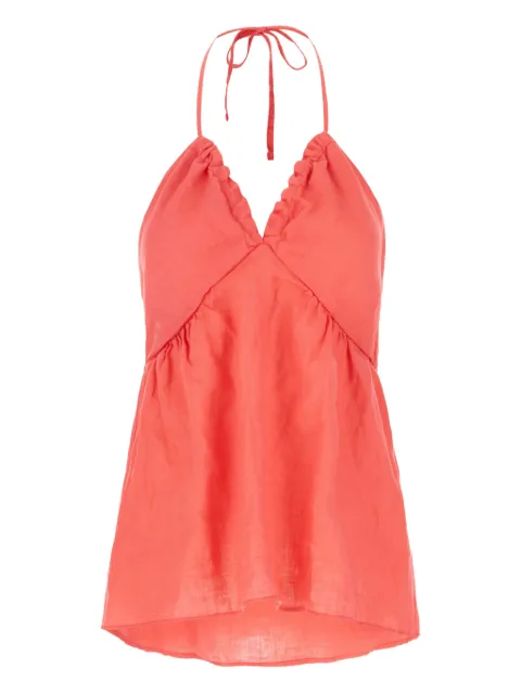 Sundek halter-neck ruffled top