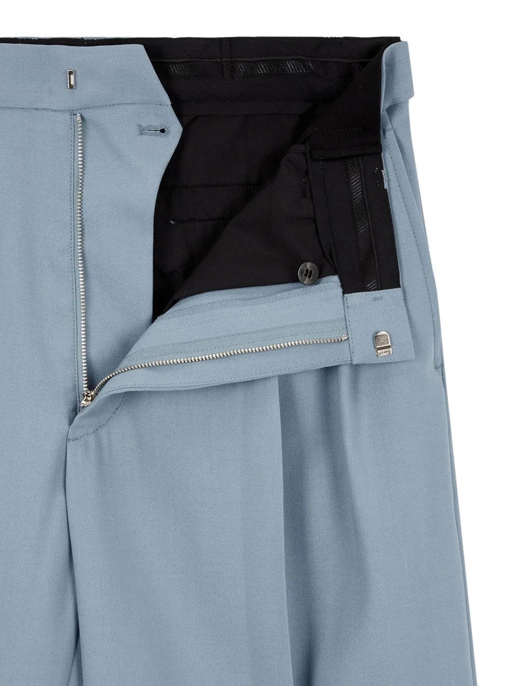 STUDIO TOMBOY Plooibroek met wijde pijpen Blauw