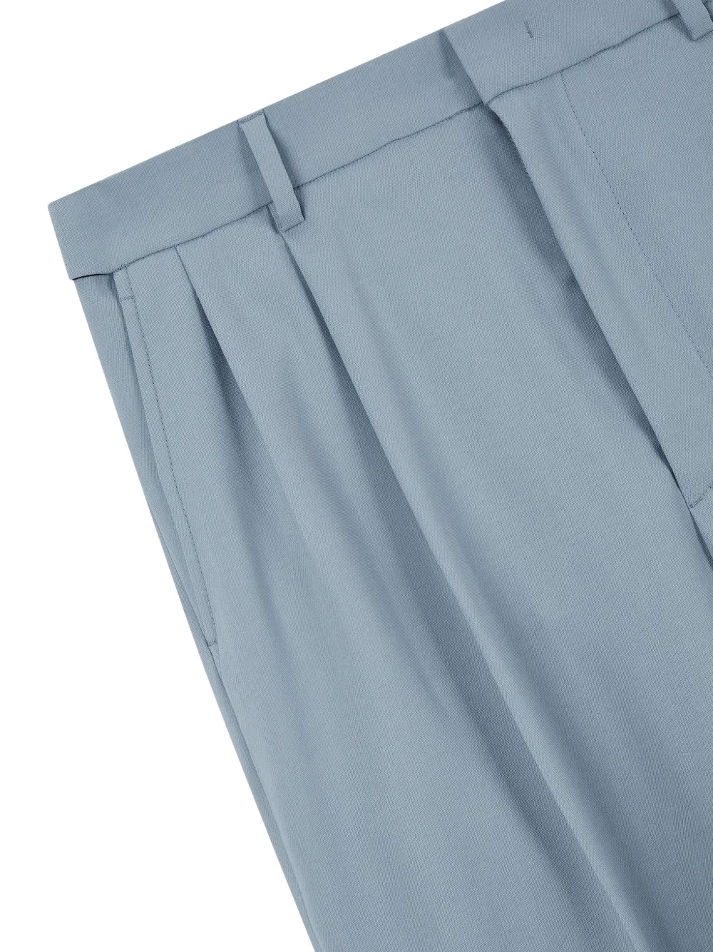STUDIO TOMBOY Plooibroek met wijde pijpen Blauw