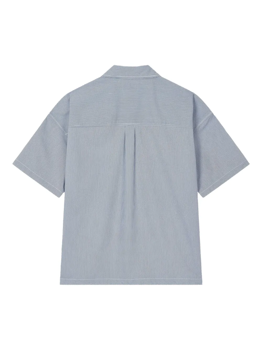 STUDIO TOMBOY Gestreepte overhemd met korte mouwen Blauw
