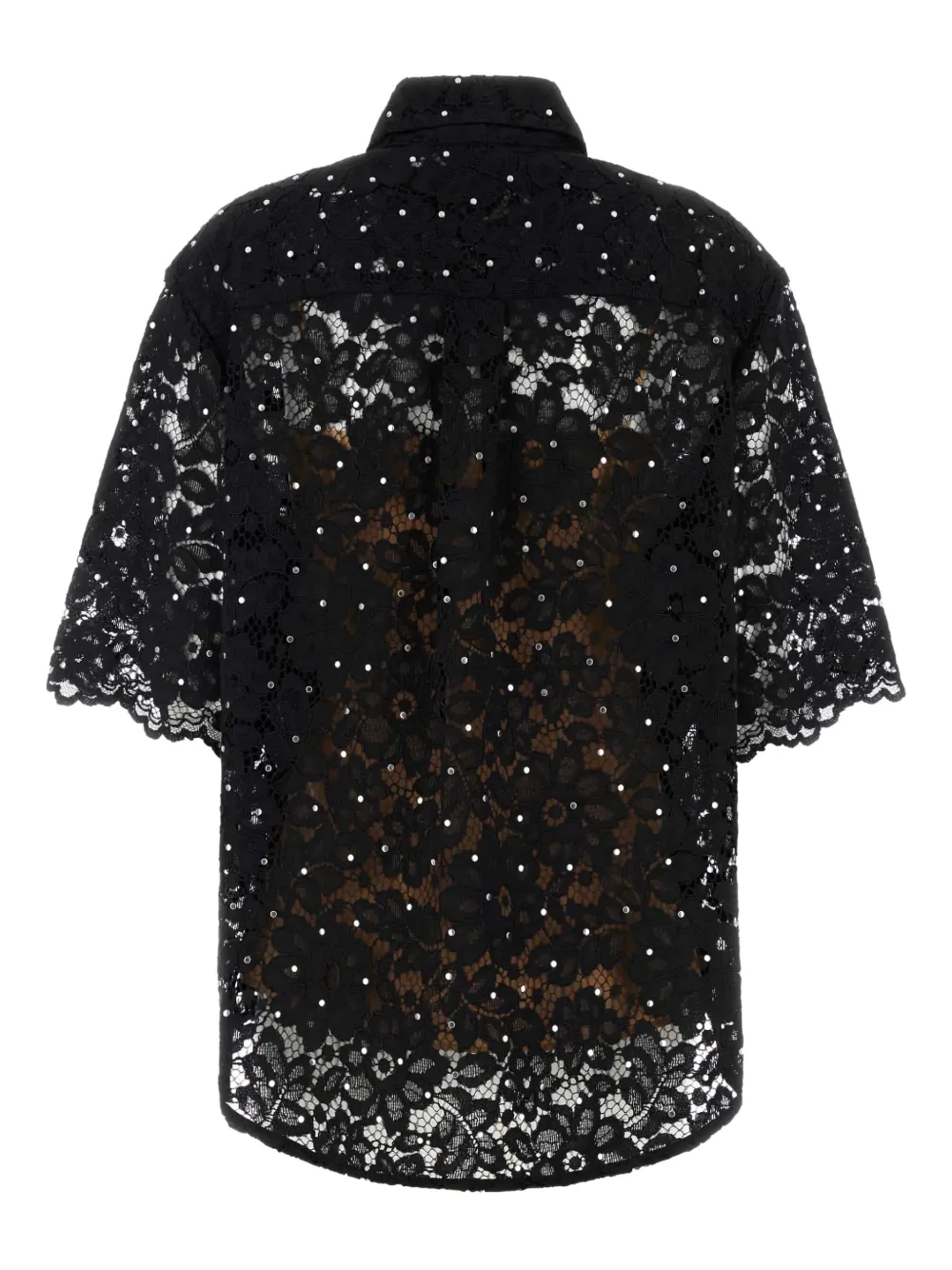 Michael Michael Kors Blouse met kant en studs - Zwart