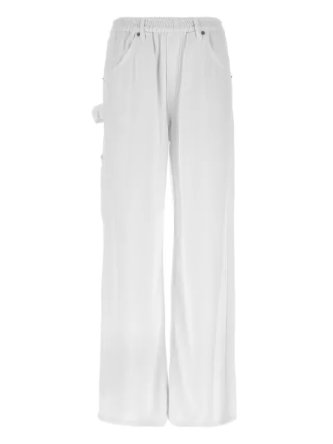 Nude lyocell cargo trousers